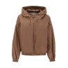 technical taffeta hooded jacket