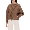 technical taffeta hooded jacket