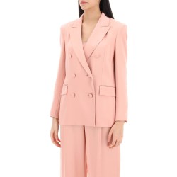 teiera satin double-breasted blazer