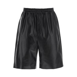 leather bermuda shorts for