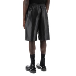 leather bermuda shorts for