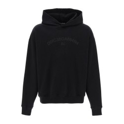 hooded sweatshirt with logo print