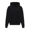 hooded sweatshirt with logo print