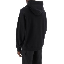 hooded sweatshirt with logo print