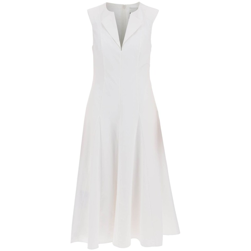 cotton poplin midi dress in