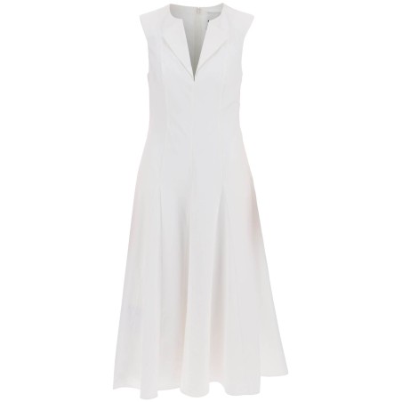 cotton poplin midi dress in