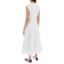 cotton poplin midi dress in