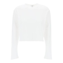 "cropped long-sleeved mason t