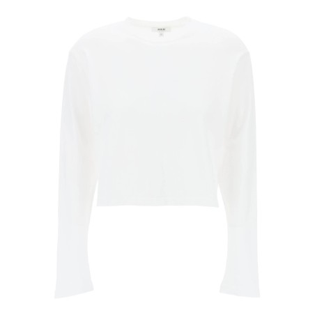 "cropped long-sleeved mason t