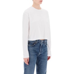 "cropped long-sleeved mason t