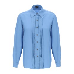 pleated bib shirt with