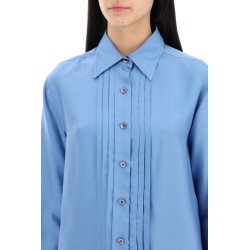 pleated bib shirt with