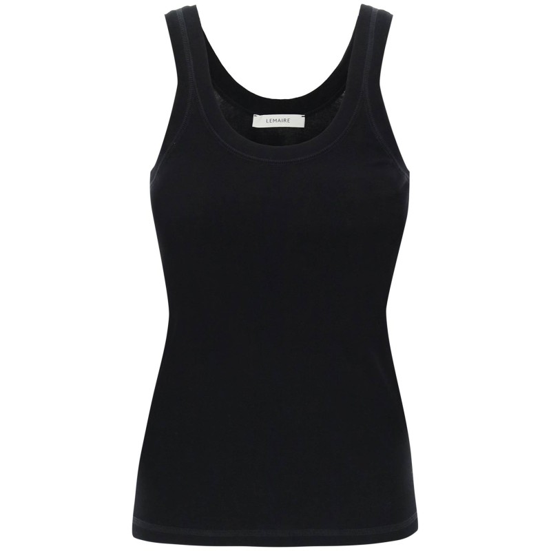 ribbed sleeveless top with