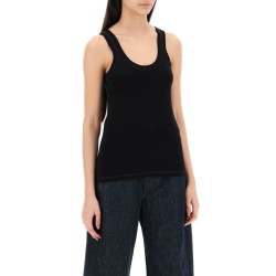 ribbed sleeveless top with