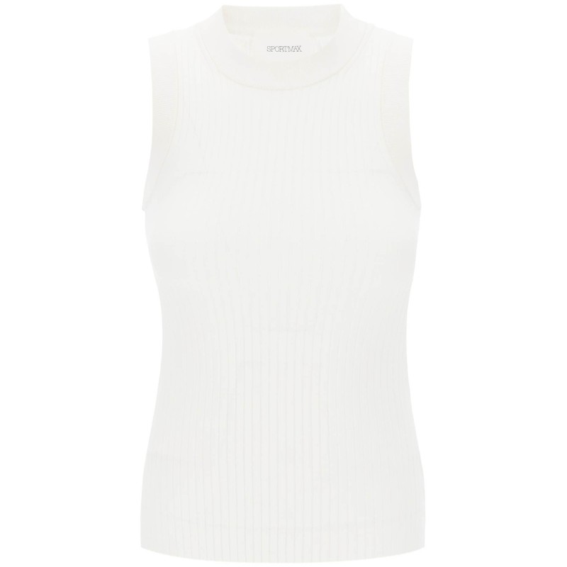 sleeveless ribbed knit top