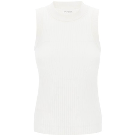 sleeveless ribbed knit top