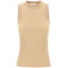 sleeveless ribbed knit top