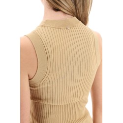 sleeveless ribbed knit top