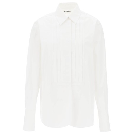 pleated bib shirt with