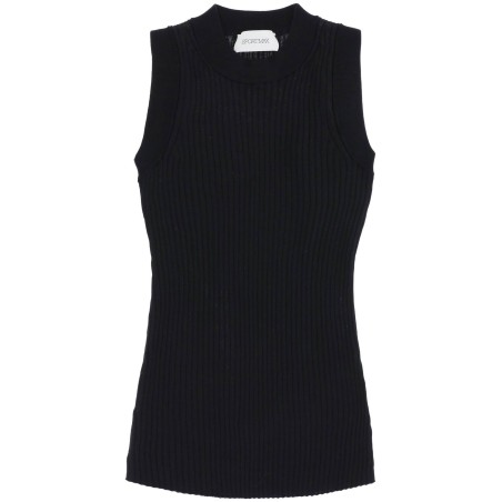 sleeveless ribbed knit top