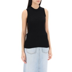 sleeveless ribbed knit top