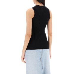 sleeveless ribbed knit top