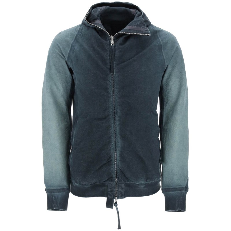 hybrid sweatshirt with zip and hood