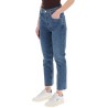 high-waisted straight cropped jeans in the