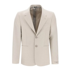 single-breasted wool blazer