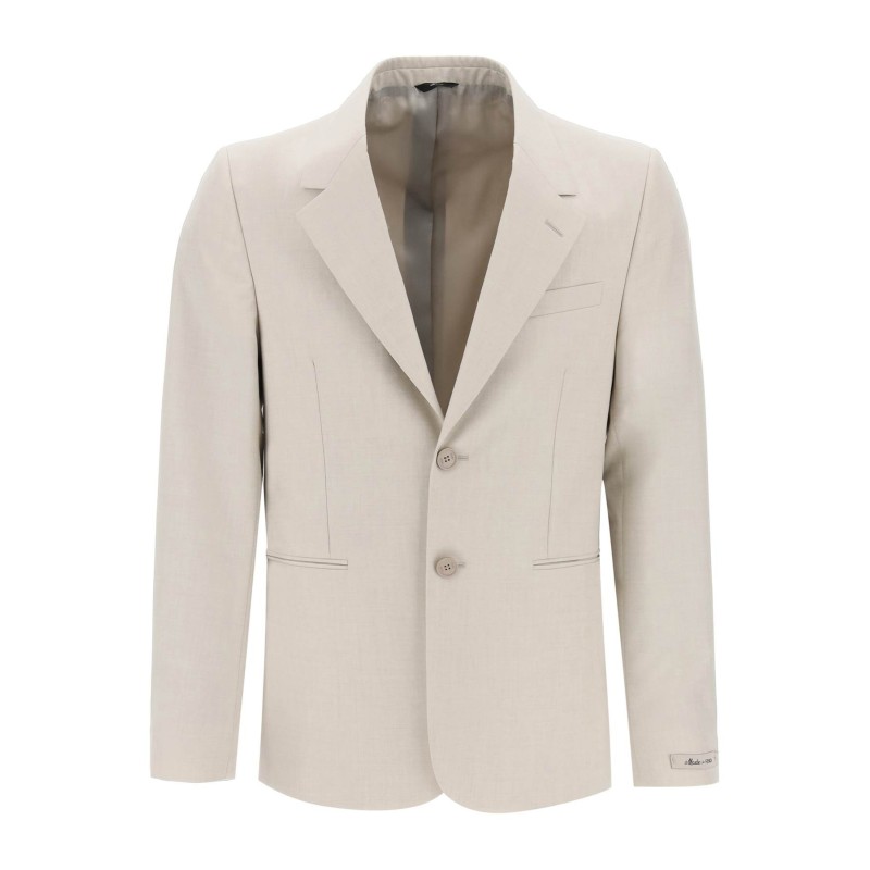 single-breasted wool blazer