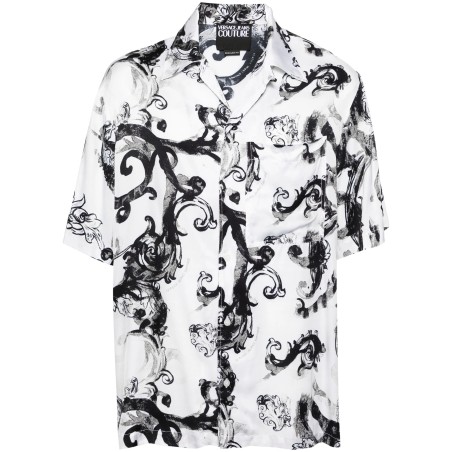 Watercolor couture-print shirt