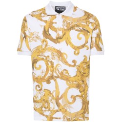 Watercolour baroque polo shirt