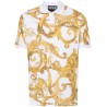 Watercolour baroque polo shirt