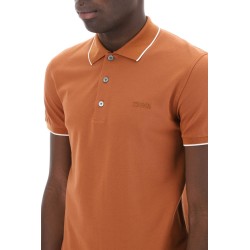 slim fit polo shirt in stretch cotton