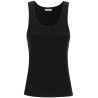 sleeveless ribbed jersey top