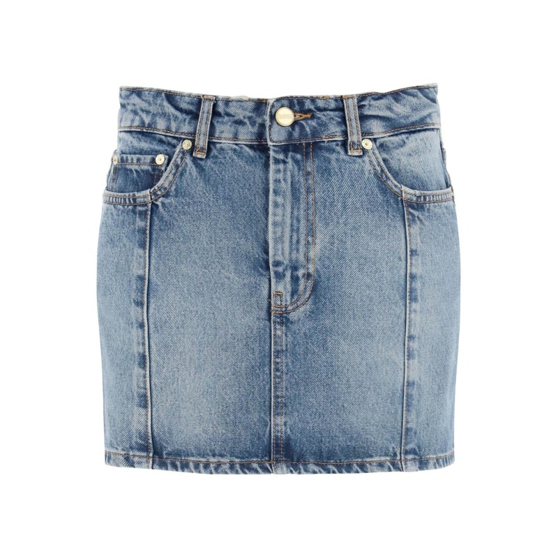 denim mini skirt