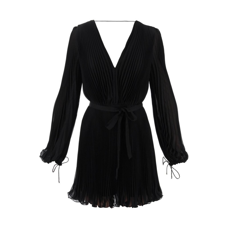 "mini pleated chiffon visit dress