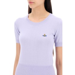 bea short-sleeve sweater with orb embroidery