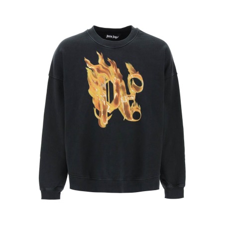 "burning monogram crewneck