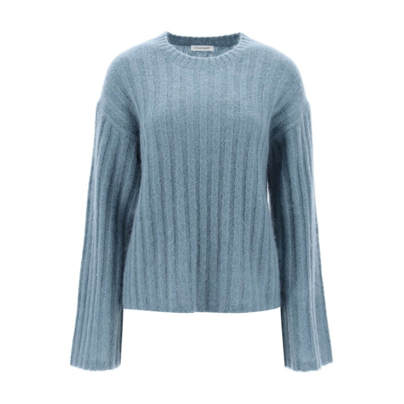 ribbed knit pullover sweater