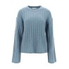 ribbed knit pullover sweater