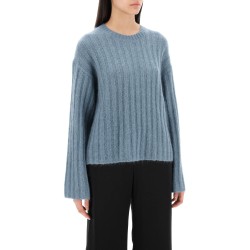 ribbed knit pullover sweater