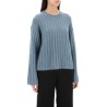 ribbed knit pullover sweater