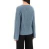 ribbed knit pullover sweater