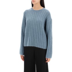 ribbed knit pullover sweater