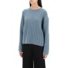 ribbed knit pullover sweater