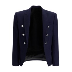 six-button wool jacket