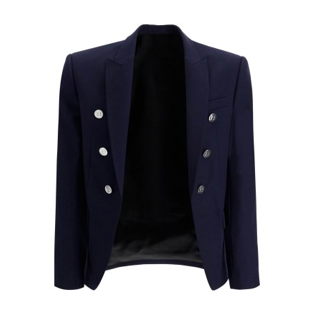 six-button wool jacket