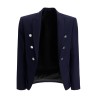 six-button wool jacket