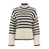 striped wool cotton turtleneck